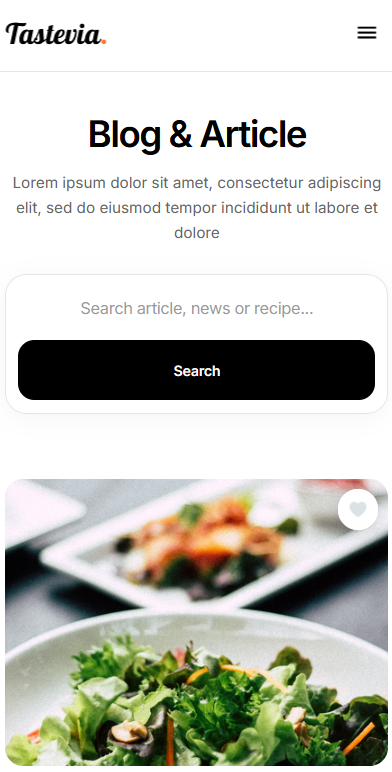 Tastevia blog on mobile